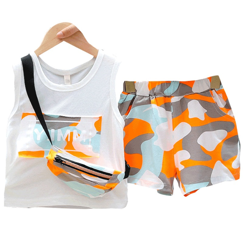 Boy's Summer Camo Outfit - 3 pcs