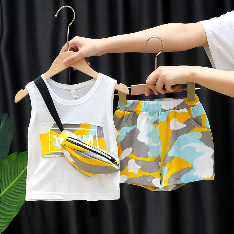 Boy's Summer Camo Outfit - 3 pcs