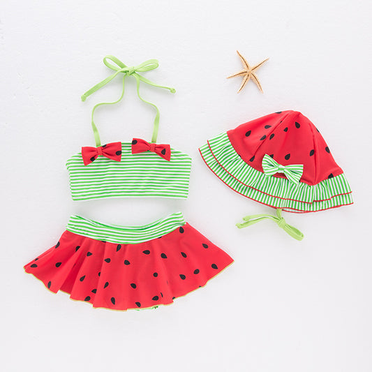 Girls Hot Spring Watermelon Split Swimsuit